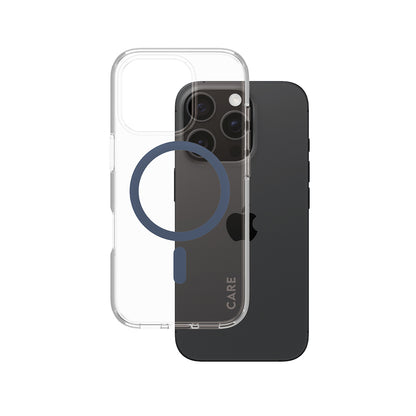 Funda MagSafe para Apple iPhone 16 Pro, PanzerGlass, Care Urban Combat, Transparente Azul