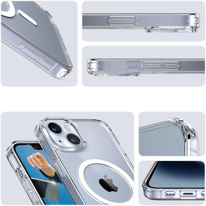 Funda MagSafe para Apple iPhone 16 Pro, PanzerGlass, HardCase, Transparente Blanca