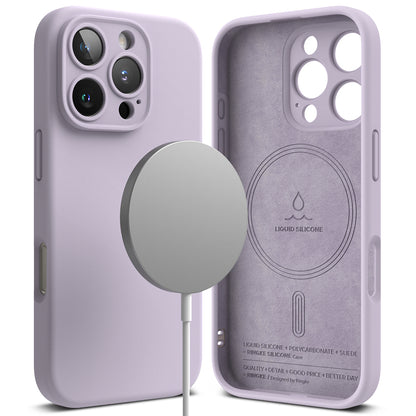 Funda MagSafe para Apple iPhone 16 Pro, Ringke, Silicona, Morado