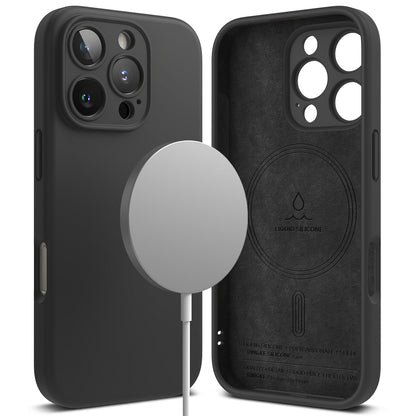 Funda MagSafe para Apple iPhone 16 Pro, Ringke, Silicona, Negra