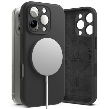 Funda MagSafe para Apple iPhone 16 Pro, Ringke, Silicona, Negra
