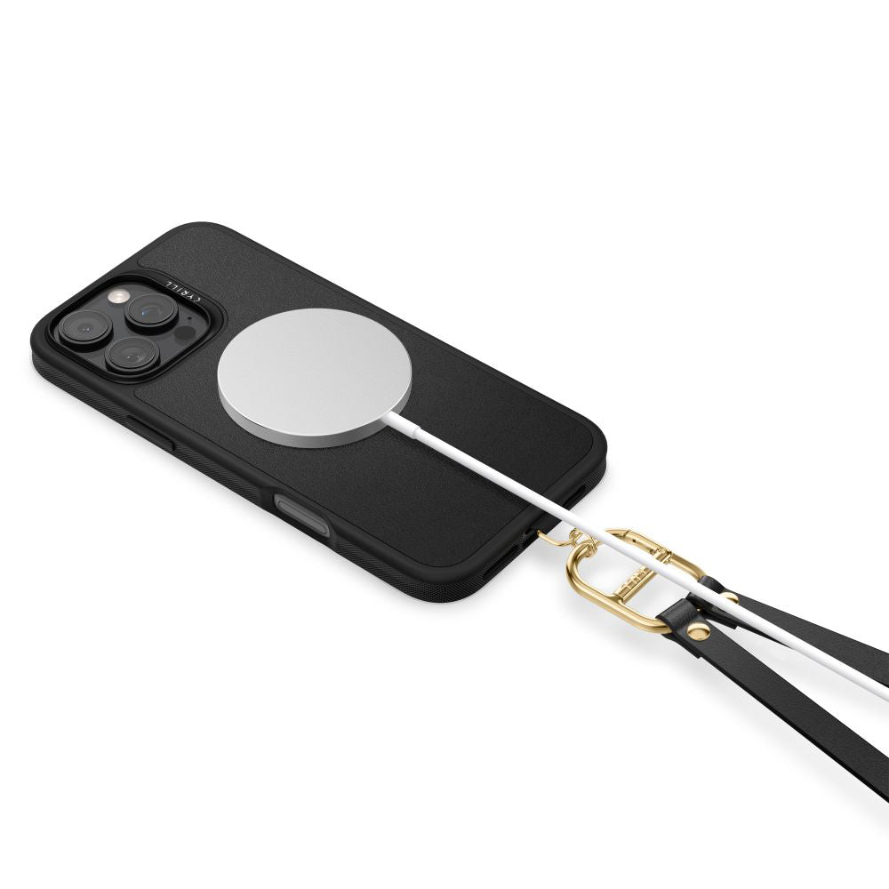 Funda MagSafe para Apple iPhone 16 Pro, Spigen, Cyrill Kajuk Classic Charm, Negra