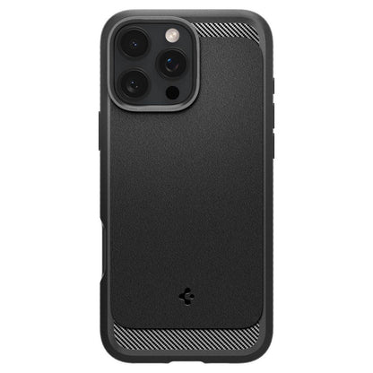 Funda MagSafe para Apple iPhone 16 Pro, Spigen, Rugged Armor, Negra Mate ACS08115