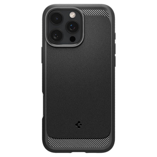 Funda MagSafe para Apple iPhone 16 Pro, Spigen, Rugged Armor, Negra Mate ACS08115