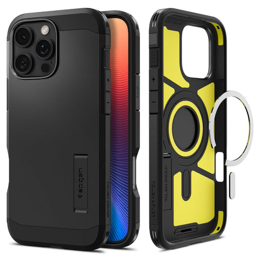 Funda MagSafe para Apple iPhone 16 Pro, Spigen, Tough Armor, Negra ACS08146