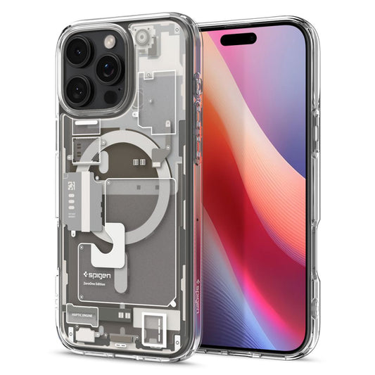 Funda MagSafe para Apple iPhone 16 Pro, Spigen, Ultra Hybrid Zero One, Beige ACS08137