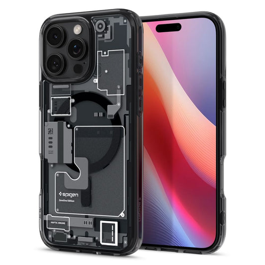 Funda MagSafe para Apple iPhone 16 Pro, Spigen, Ultra Hybrid Zero One, Negra Mate ACS08135