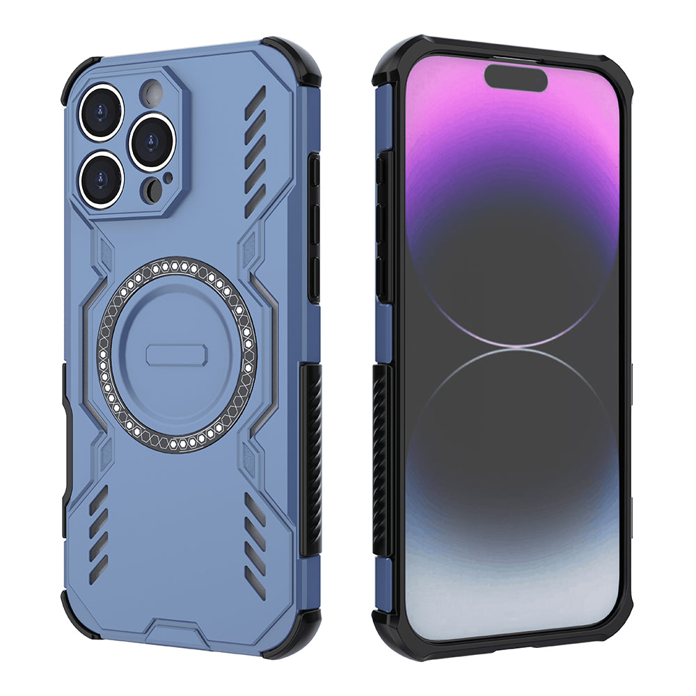 Funda MagSafe para Apple iPhone 16 Pro, Techsuit, ArmorMag, Azul
