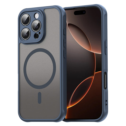 Funda MagSafe para Apple iPhone 16 Pro, Techsuit, HaloFrost II, Azul Marino