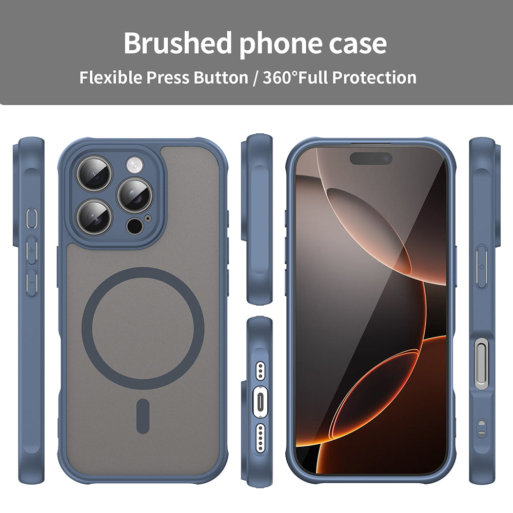 Funda MagSafe para Apple iPhone 16 Pro, Techsuit, HaloFrost II, Azul Marino