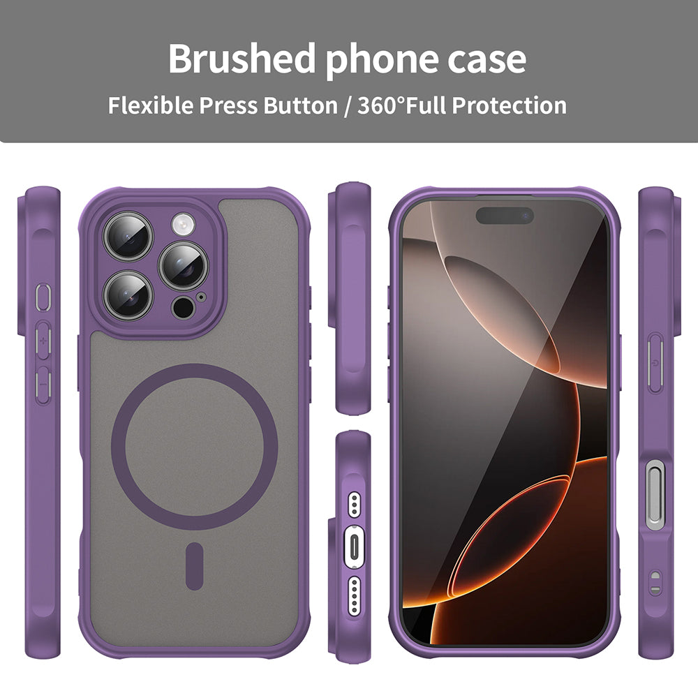 Funda MagSafe para Apple iPhone 16 Pro, Techsuit, HaloFrost II, Morado