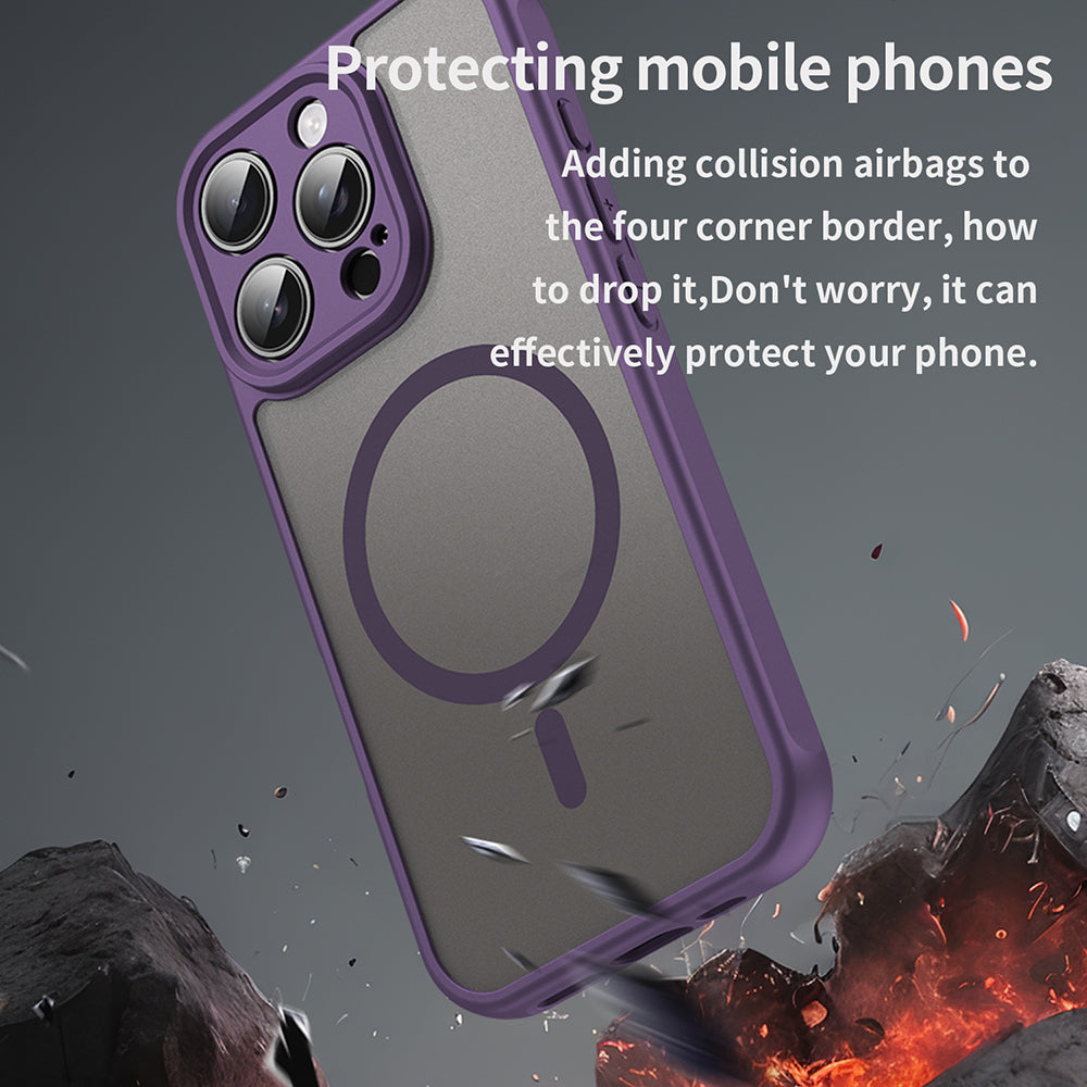 Funda MagSafe para Apple iPhone 16 Pro, Techsuit, HaloFrost II, Morado