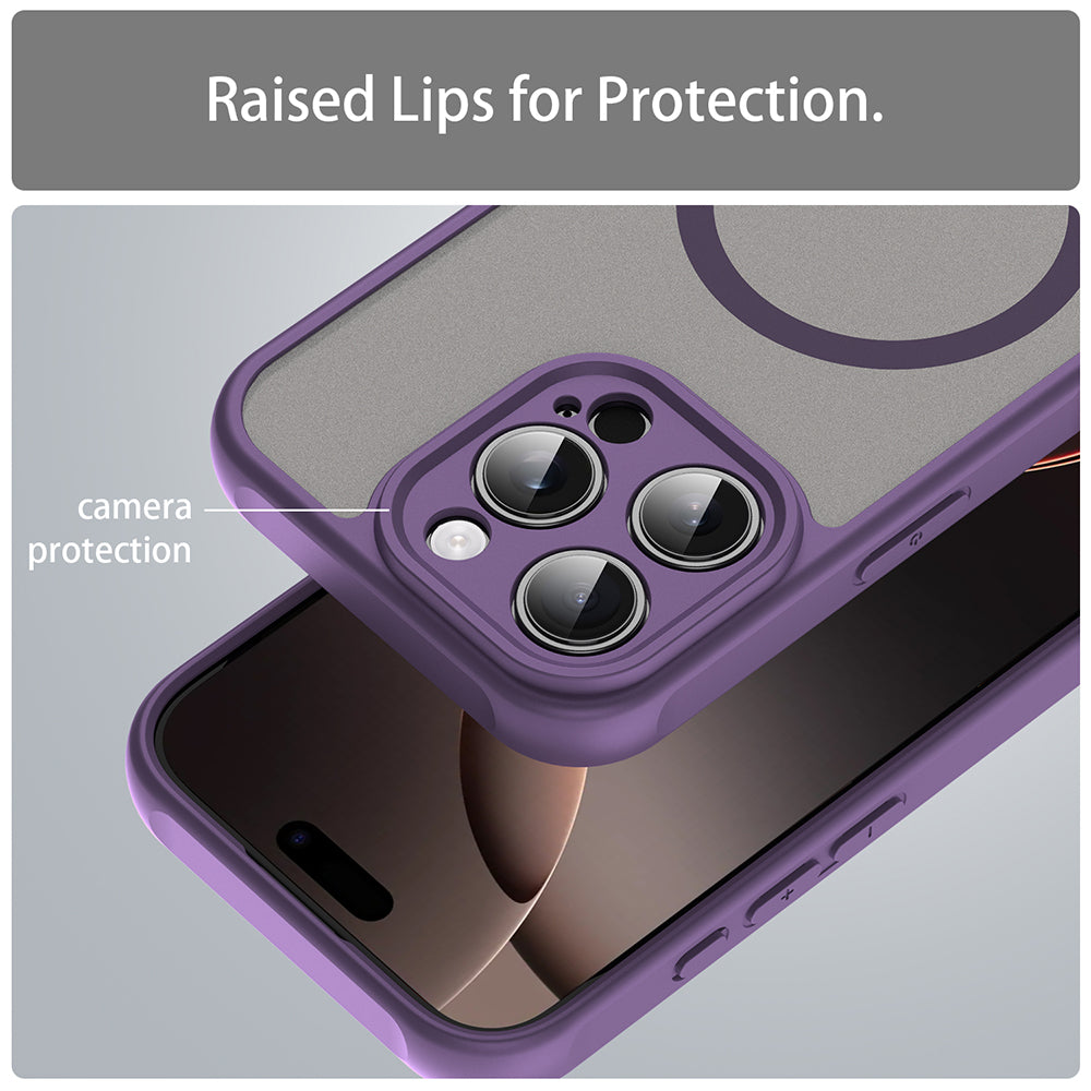 Funda MagSafe para Apple iPhone 16 Pro, Techsuit, HaloFrost II, Morado