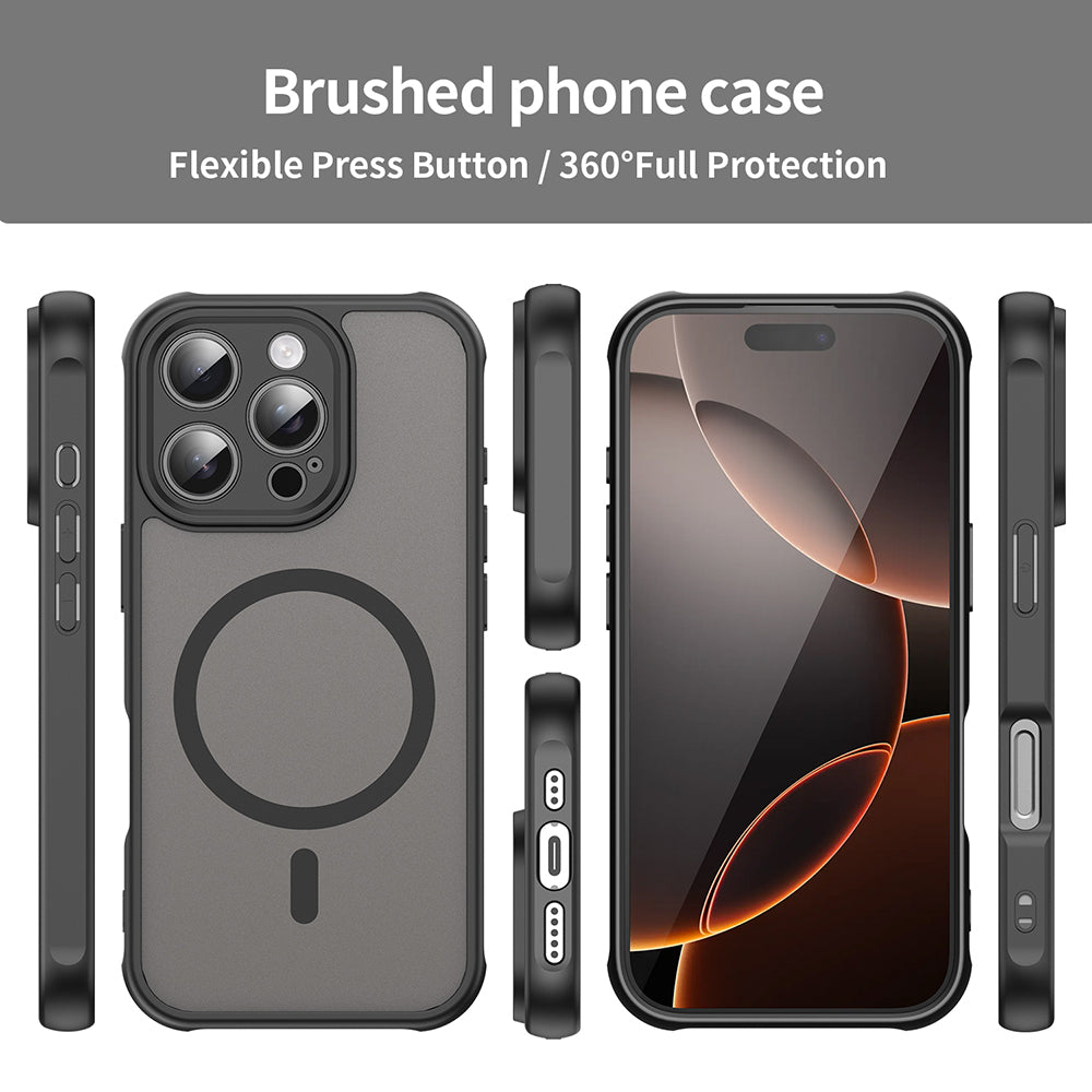 Funda MagSafe para Apple iPhone 16 Pro, Techsuit, HaloFrost II, Negra