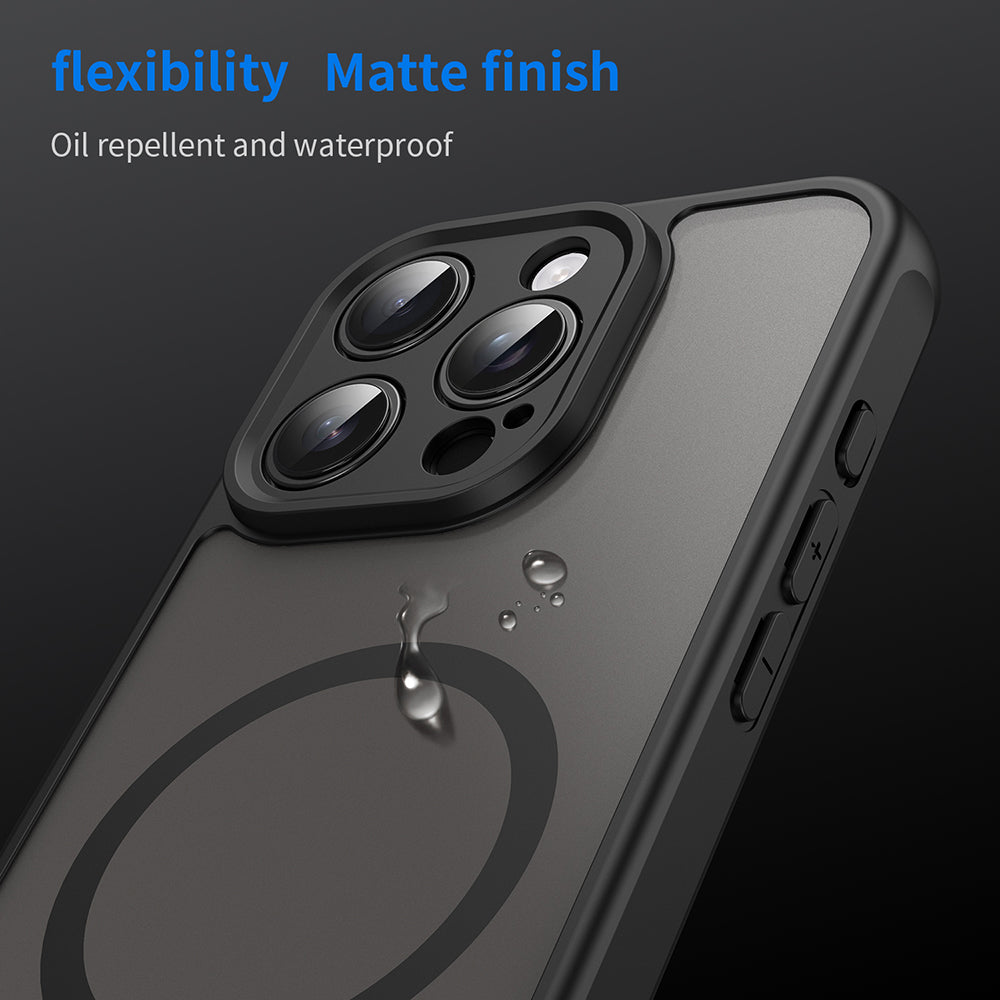 Funda MagSafe para Apple iPhone 16 Pro, Techsuit, HaloFrost II, Negra