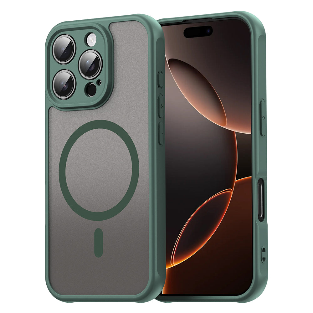 Funda MagSafe para Apple iPhone 16 Pro, Techsuit, HaloFrost II, Verde