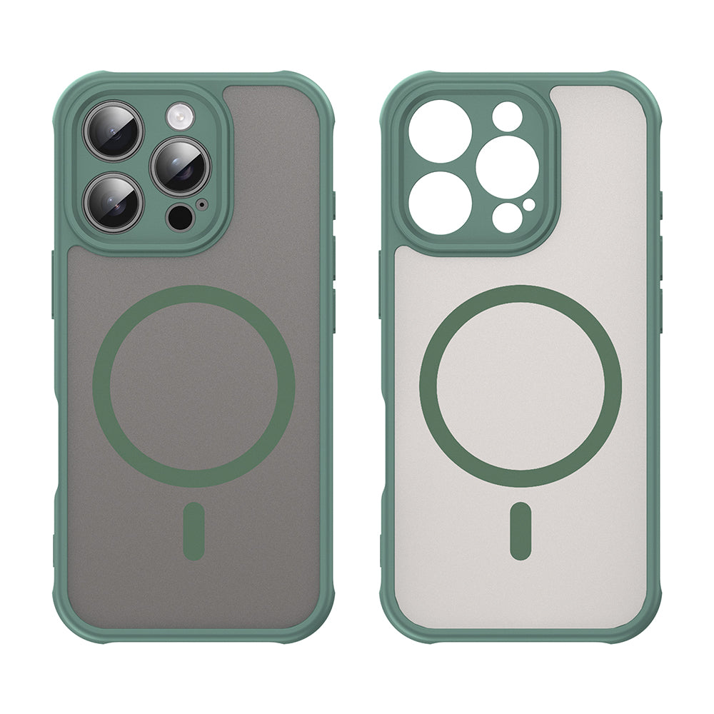 Funda MagSafe para Apple iPhone 16 Pro, Techsuit, HaloFrost II, Verde