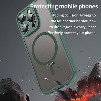 Funda MagSafe para Apple iPhone 16 Pro, Techsuit, HaloFrost II, Verde