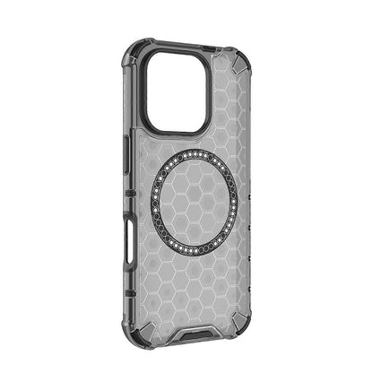 Funda MagSafe para Apple iPhone 16 Pro, Techsuit, HoneyComb Shield, Negra