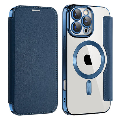 Funda MagSafe para Apple iPhone 16 Pro, Techsuit, SmartMag Book, Azul