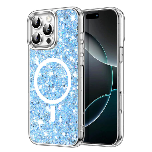 Funda MagSafe para Apple iPhone 16 Pro, Techsuit, Brillo Brillante, Azul