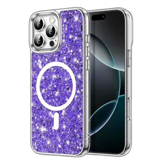 Funda MagSafe para Apple iPhone 16 Pro, Techsuit, Brillo Brillante, Morado
