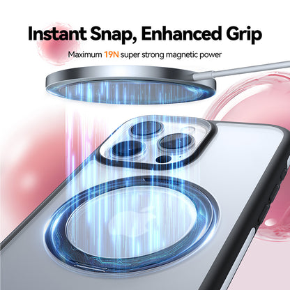 MagSafe Case for Apple iPhone 16 Pro, Torras, Ostand R Fusion, Black