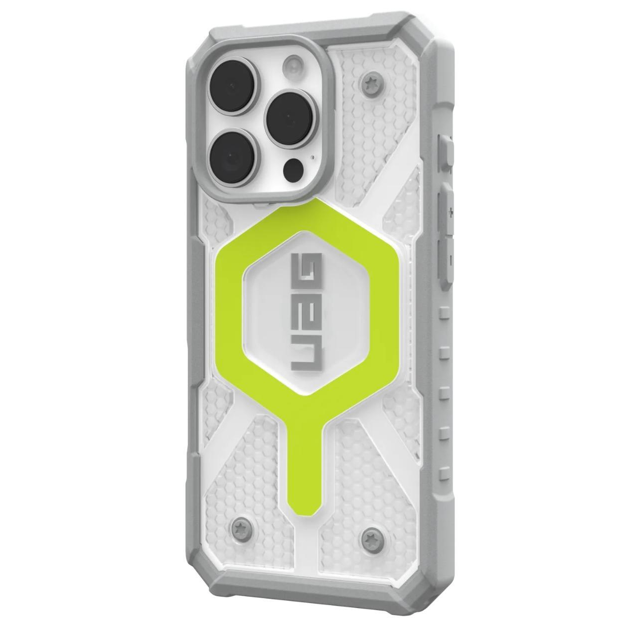 Funda MagSafe para Apple iPhone 16 Pro, Urban Armor Gear, Pathfinder Clear, Verde