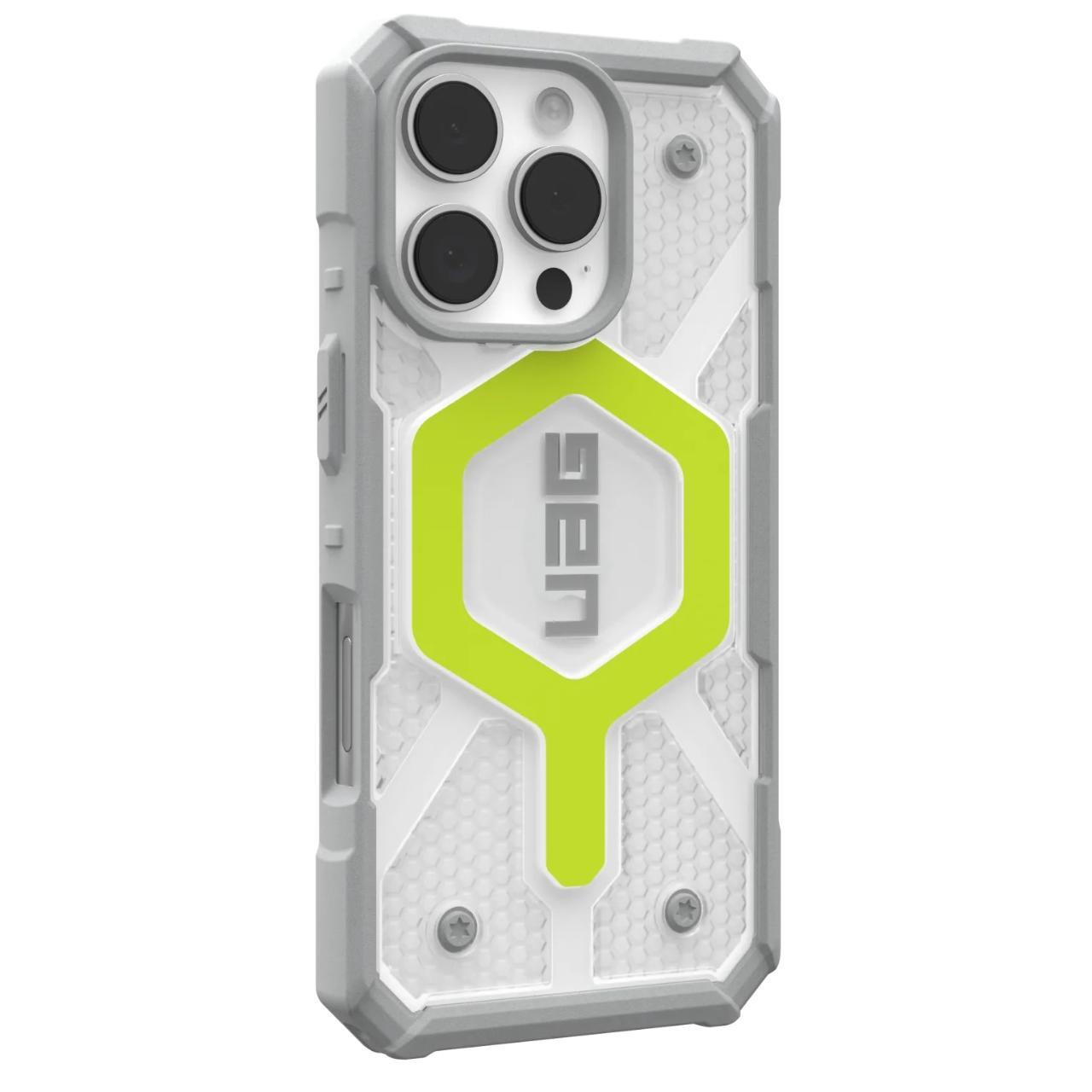 Funda MagSafe para Apple iPhone 16 Pro, Urban Armor Gear, Pathfinder Clear, Verde