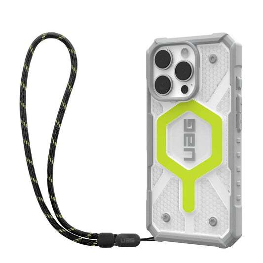 Funda MagSafe para Apple iPhone 16 Pro, Urban Armor Gear, Pathfinder Clear con Cordón, Verde