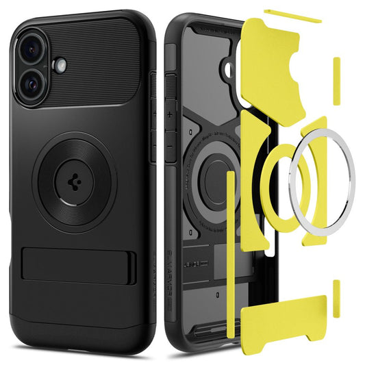 Funda MagSafe para Apple iPhone 16, Spigen, Slim Armor, Negra