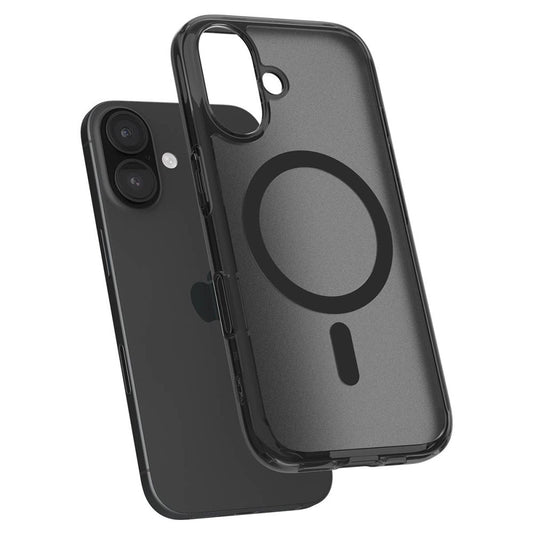 Funda MagSafe para Apple iPhone 16, Spigen, Ultra Hybrid T, Negra Satinada ACS09074