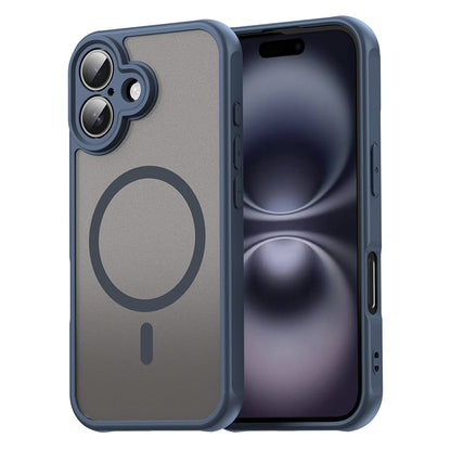 Funda MagSafe para Apple iPhone 16, Techsuit, HaloFrost II, Azul marino
