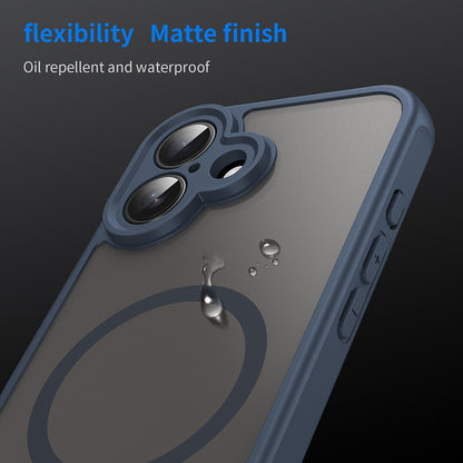 Funda MagSafe para Apple iPhone 16, Techsuit, HaloFrost II, Azul marino