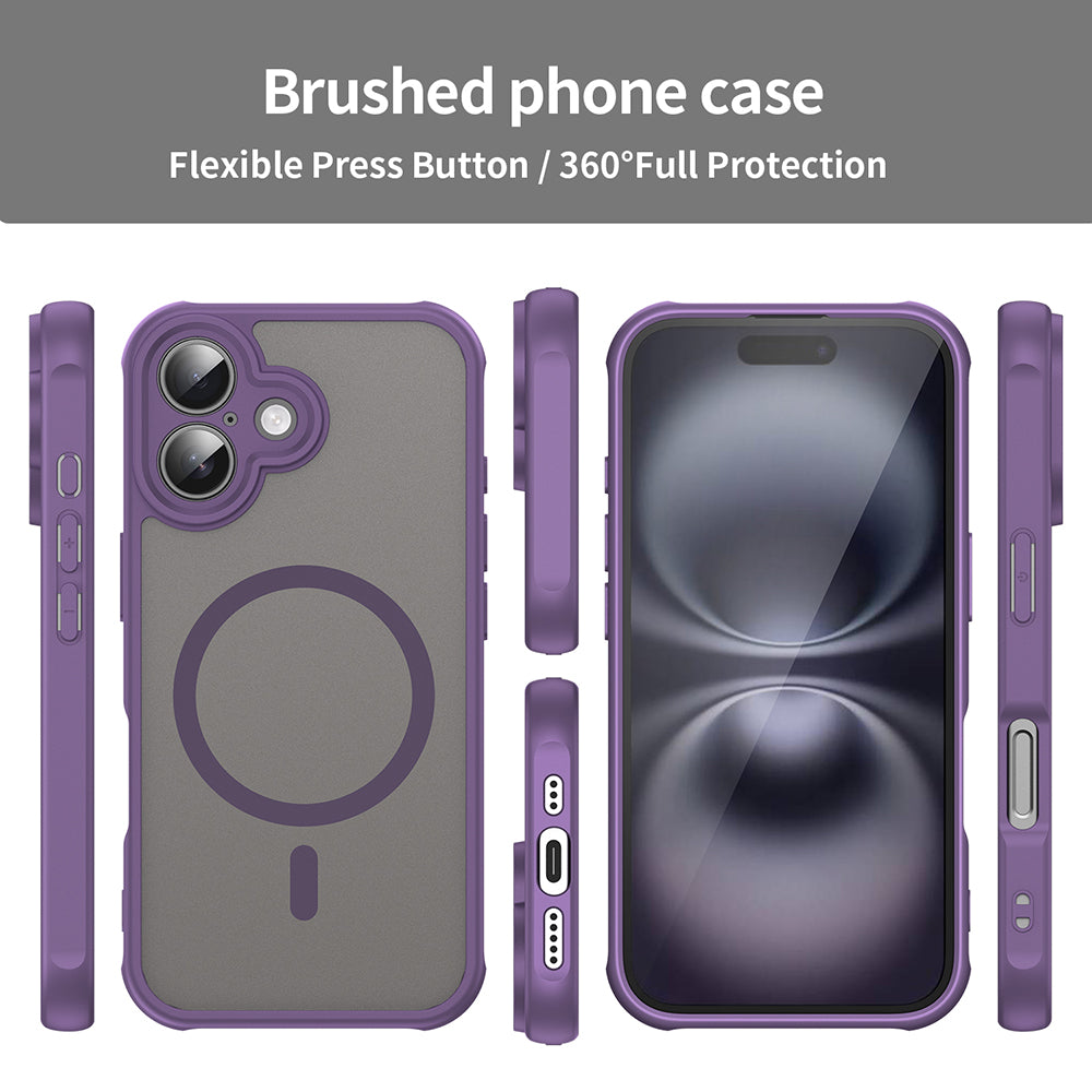 Funda MagSafe para Apple iPhone 16, Techsuit, HaloFrost II, Morado