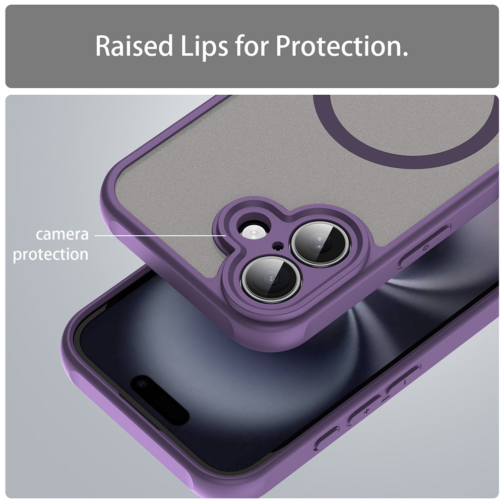 Funda MagSafe para Apple iPhone 16, Techsuit, HaloFrost II, Morado