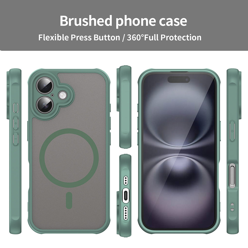 Funda MagSafe para Apple iPhone 16, Techsuit, HaloFrost II, Verde