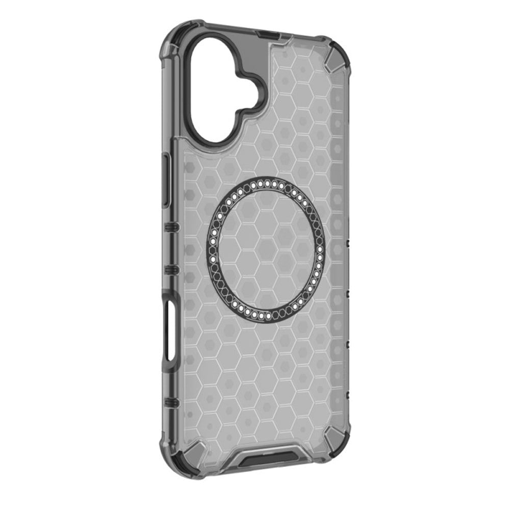 MagSafe Case for Apple iPhone 16, Techsuit, HoneyComb Shield, White