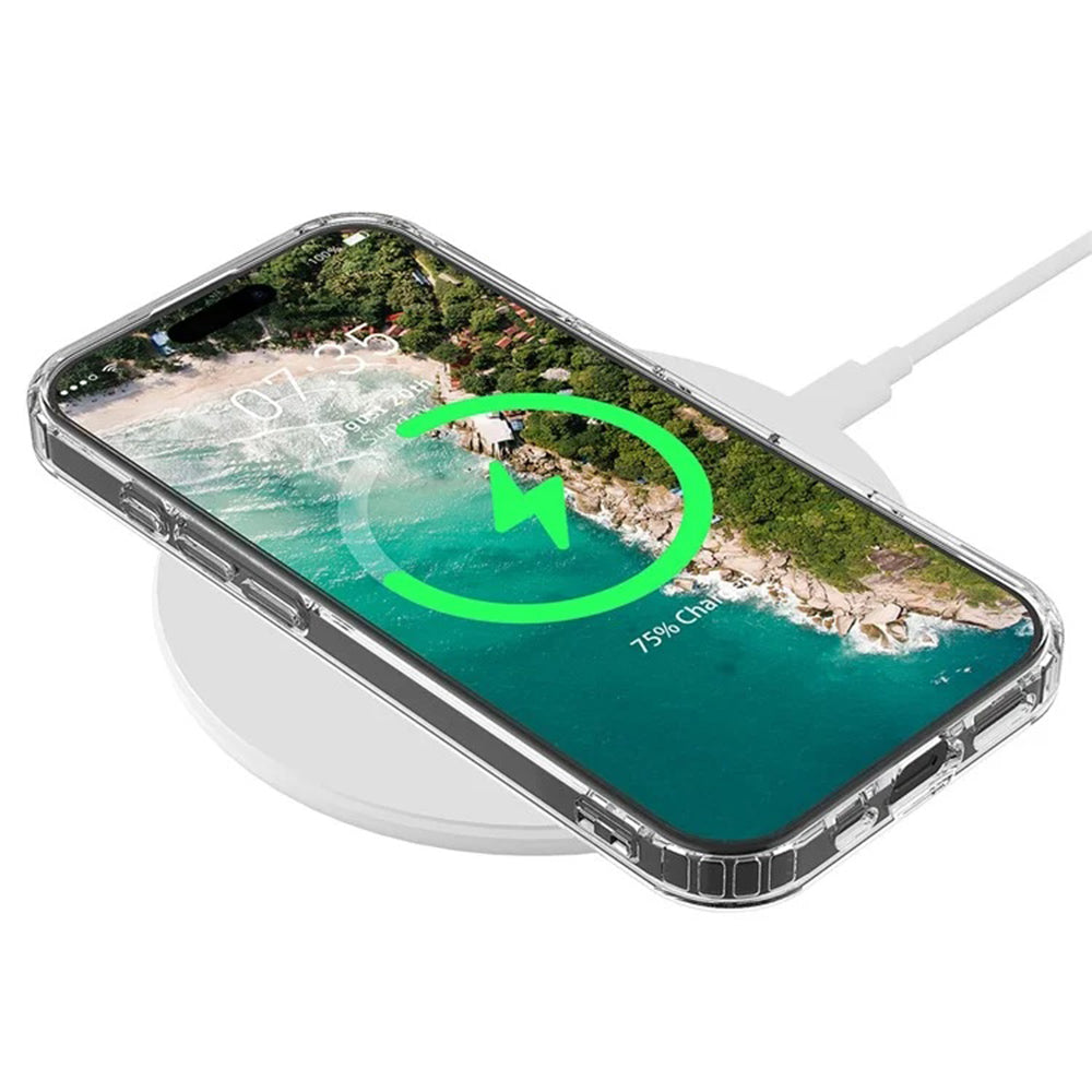 Funda MagSafe para Apple iPhone 16, Techsuit, Pro, Transparente