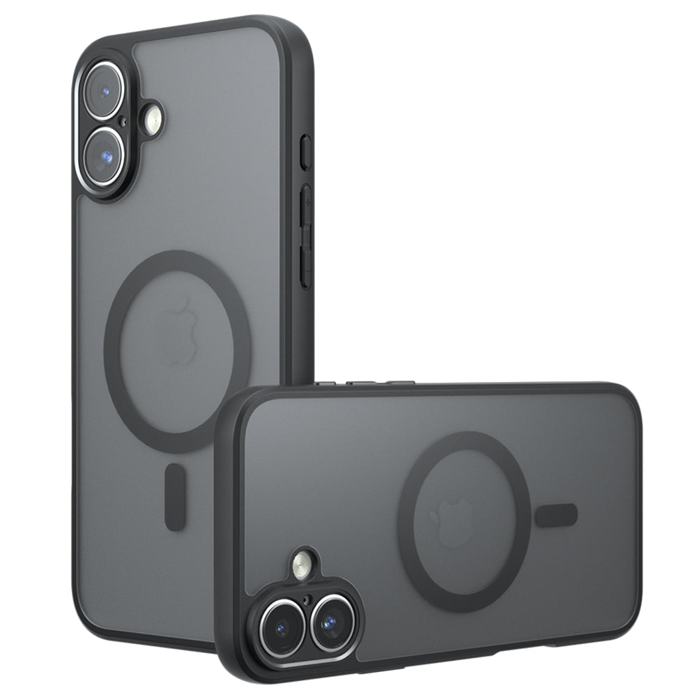 Funda MagSafe para Apple iPhone 16, Techsuit, PureFrost, Negra Satinada