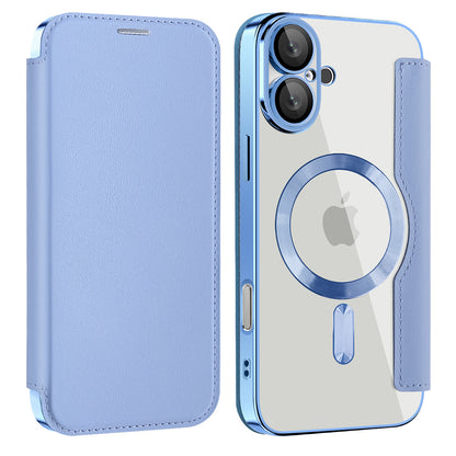 Funda MagSafe para Apple iPhone 16, Techsuit, SmartMag Book, Azul