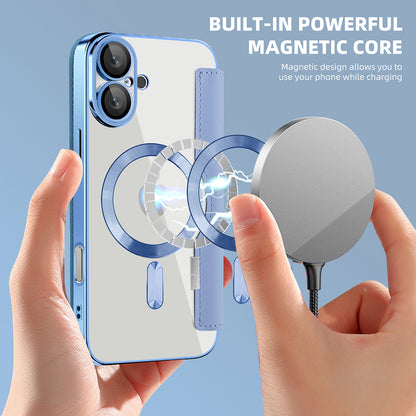 Funda MagSafe para Apple iPhone 16, Techsuit, SmartMag Book, Azul