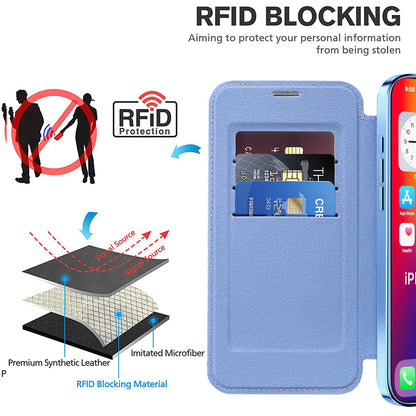 Funda MagSafe para Apple iPhone 16, Techsuit, SmartMag Book, Azul