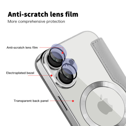 Funda MagSafe para Apple iPhone 16, Techsuit, SmartMag Book, Gris