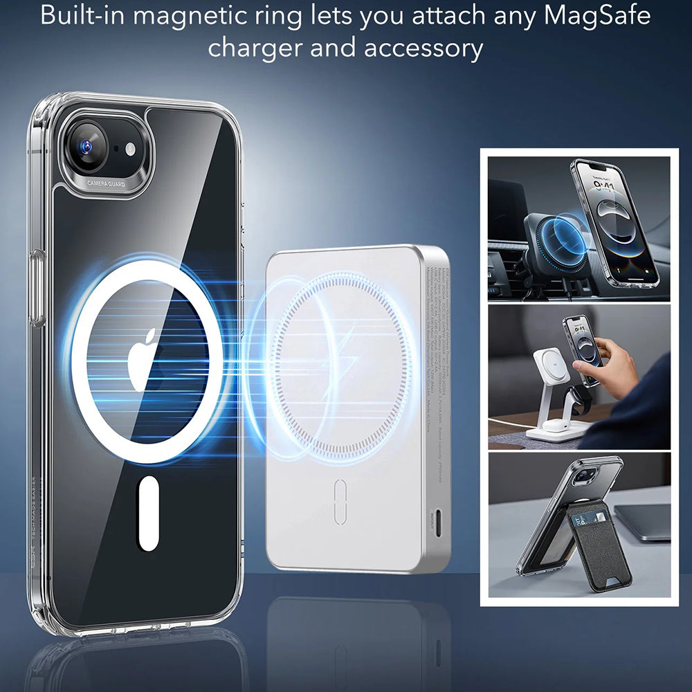 Funda MagSafe para Apple iPhone 17e / 16e, ESR, Classic Hybrid, Transparente