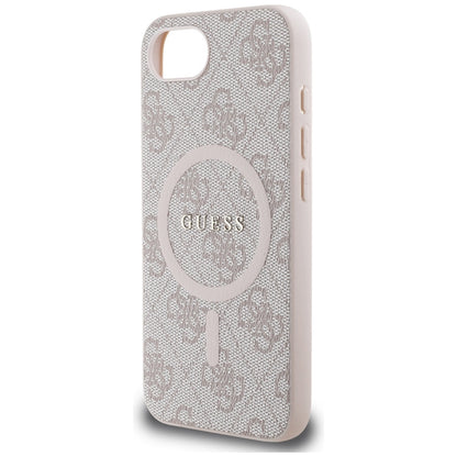 Funda MagSafe para Apple iPhone 16e, Guess, 4G Ring Classic Logo, Rosa