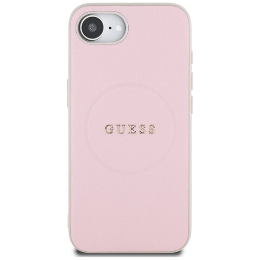 Funda MagSafe para Apple iPhone 16e, Guess, Grained Gold Ring, Rosa