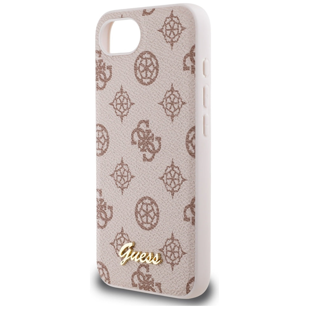 Funda MagSafe para Apple iPhone 16e, Guess, Peony Script, Marrón