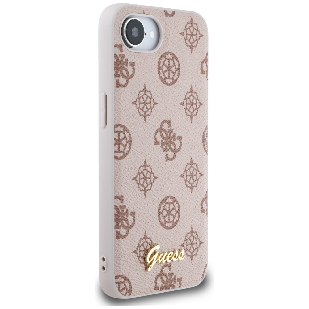 Funda MagSafe para Apple iPhone 16e, Guess, Peony Script, Marrón
