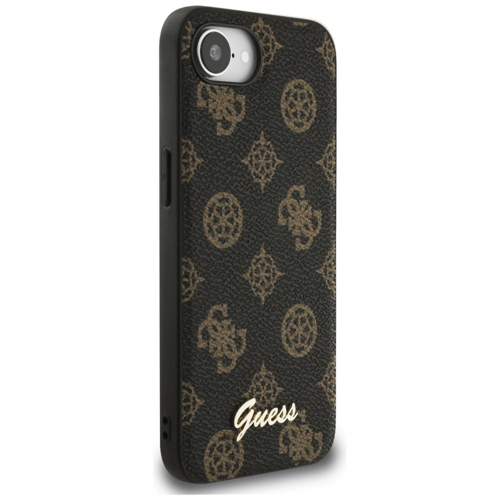 Funda MagSafe para Apple iPhone 16e, Guess, Peony Script, Negra